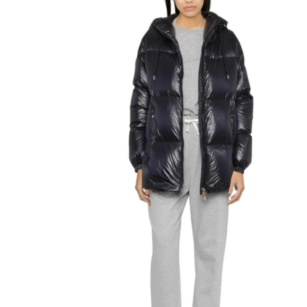 Herno Women's Black Down Jacket Coat Size 50 IT